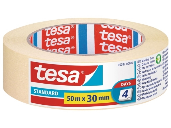 TESA Nastro i brevlim 30 mm x 50 m, 50 m, Beige, Papir, 30 mm, 1 stk | Färg & Tillbehör - Täckmaterial - Maskeringstejp | GameStuff