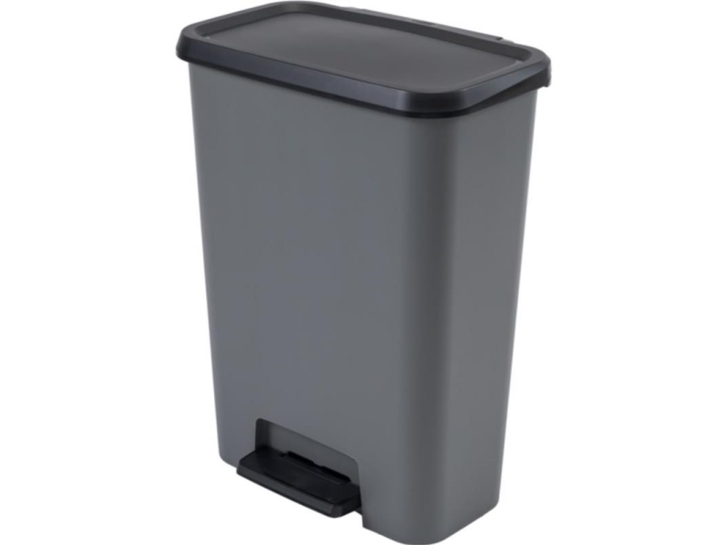 Mülleimer Curver Mit Pedal Compatta 23+23L Grau/Schwarz