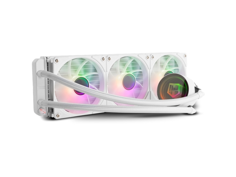 Nox Nxhummerm360argbw Alt I En Væskekøler 12 Cm 18 Db 31 4 Db 61 Kubikfod/min. Hvid