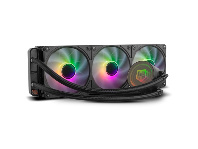 Nox Nxhummerm360argb Alt I En Væskekøler 12 Cm 18 Db 31 4 Db 61 Kubikfod/min. Sort