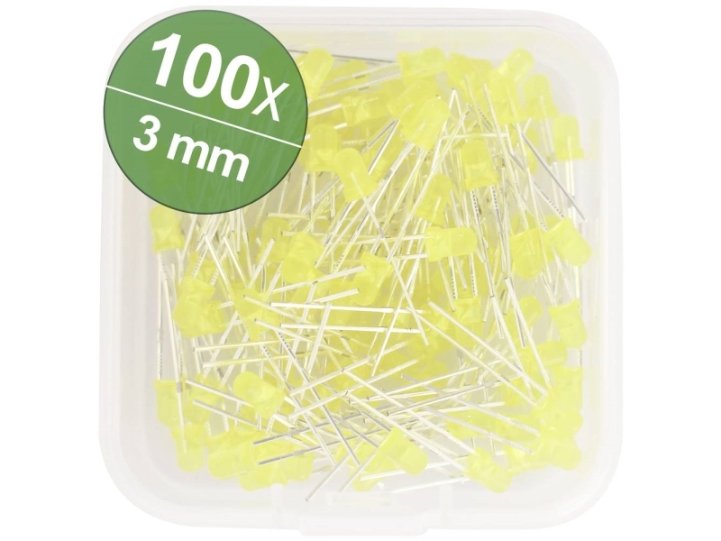 Quadrios Quad 1802O022 - Led 3 Mm - Farbe Gelb 100 Stück - Led/Led-Zubehör - Gelb - 100Er (1802O022)