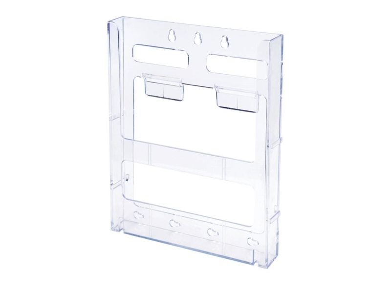 Deflecto 772001 Brochureholder Transparent A4 stående 1 stk (B x H x T) 228 x 285 x 50 mm | Möbler - Tillbehör - Broschyrhållare | GameStuff