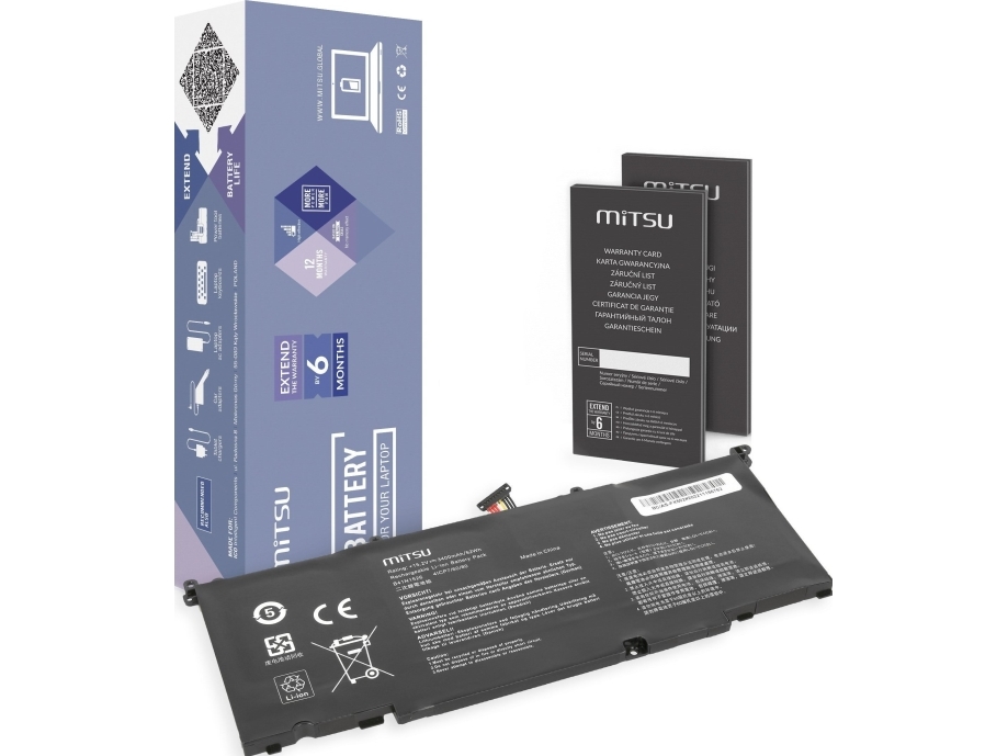 Mitsu Notebook Battery For Asus Fx502 Rog Strix Gl502vy Gl502vt 15.2v 3400 Mah