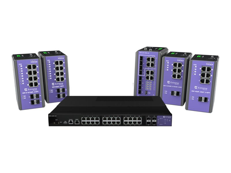 Šakotuvas Extreme Industrial Switch 28-Port Ethernet Switch 24 10/100/1000Base-T 90W Poe Ports, Plus 4 10Gbase-X Sfp+ Ports, 720W Poe, Operating Temp