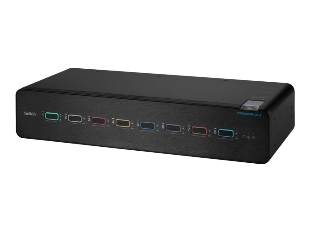 Belkin Universal Secure Dual-Head - 2Nd Generation - Kvm / Audio-Switch - 8 X Kvm / Audio - 1 Lokalbruger - Desktop - Taa-Kompatibel