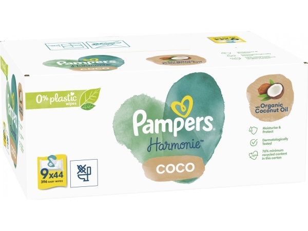 Pampers Harmonie Coco Vådservietter 9X44 Stk.