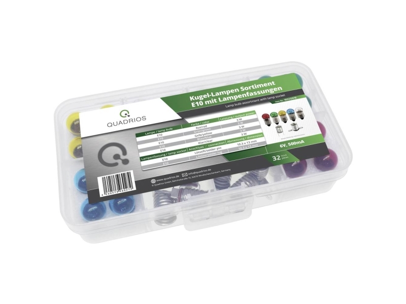 Quadrios 1802O016 Skalapære 6.0 V 3 W Sokkeltype E10 32 Teile | Belysning - Ljuskälla | GameStuff
