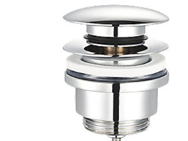2-delt pop-up ventil - 1.1/4 gevind med overløb. Forkromet