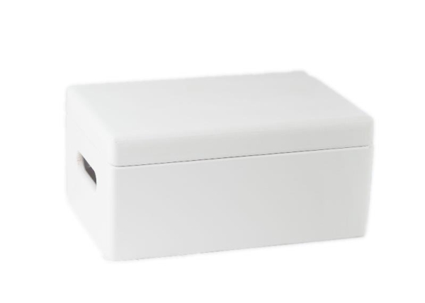 Se Domoletti Wooden Boxwith Lid 315001 White hos Computersalg.dk