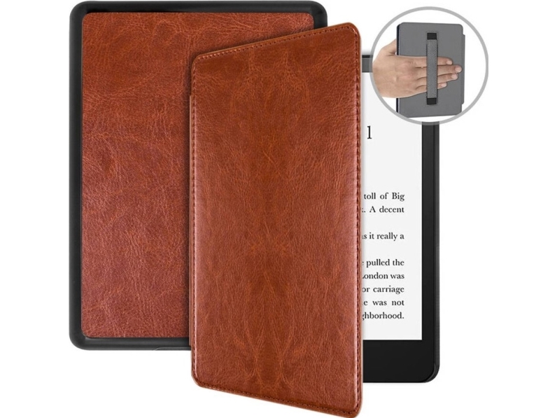 Strado Etui Strap Case til Kindle Paperwhite 5 (brun) universelt tablet-etui