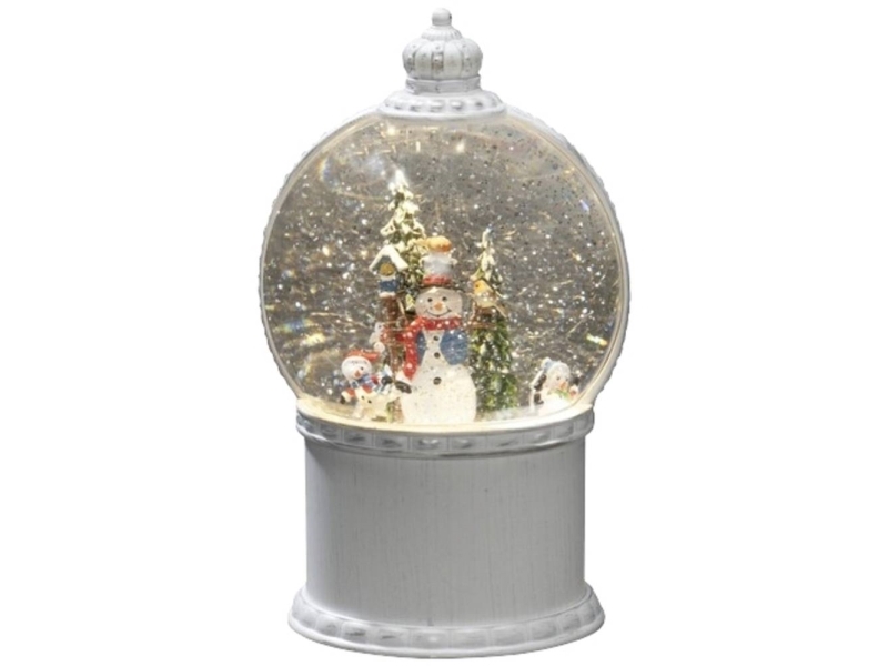 Konstsmide 4302-200 LED-Laterne #####Schneemann mit Baum Varmvit LED (RGB) Vit Fylld med vatten, Timer | N - A | GameStuff