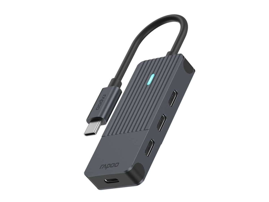 Rapoo UCH-4002, USB Type-C, USB Type-C, Hankoppling, Svart, 0,017 m, 5 Gbit/s | Datortillbehör - Styrenheter - IO-kort | GameStuff