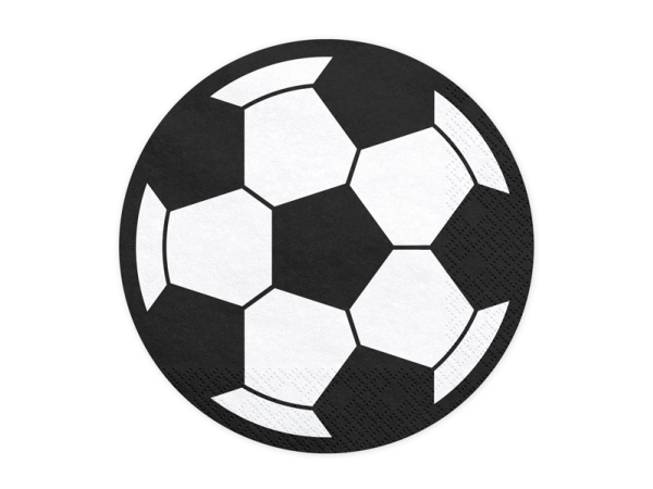 Servietter Fodbold Runde - 20-pak