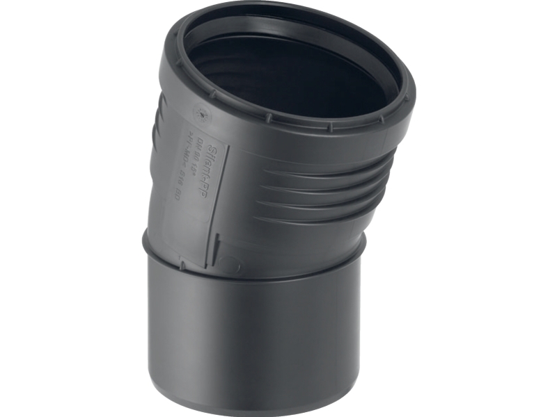 Geberit Silent PP böj 15 grader Ø 75mm | VVS Artiklar - Dränering - Bulleravbrott avlopp | GameStuff