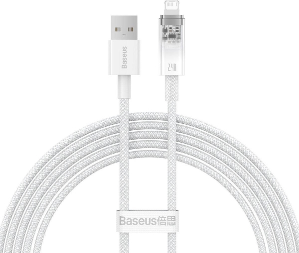 Baseus Explorer Series Kabel Usb - Lightning 2.4A 2 M Hvid (Cats010102)