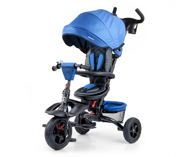 6in1 Milly Mally Stanley tamsiai mėlynas-juodas triratis