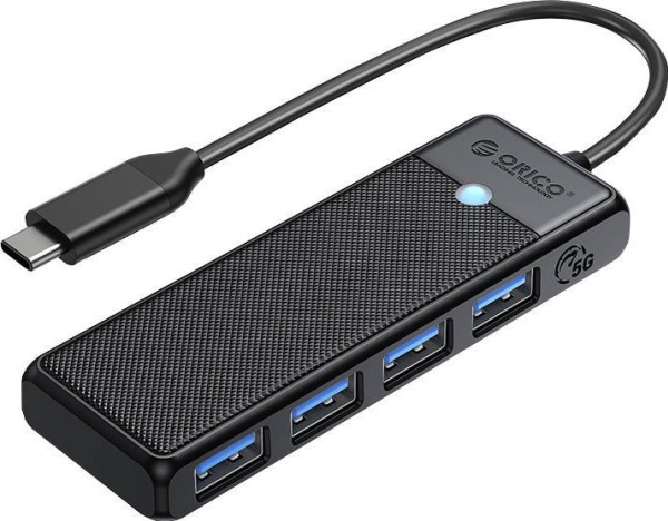 Orico Papw4a-C3 Usb-Hub, 4 Anschlüsse, 4X Usb-A 3.0, 0,15 M – Schwarz