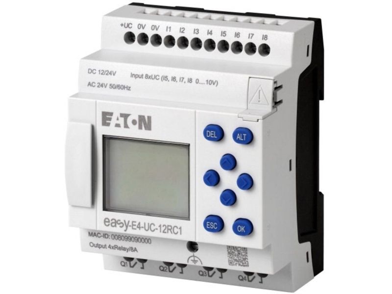 Easye4 Programmerbart Relæ 230Vac/Dc 8Di 4Do-R Easy-E4-Ac-12Rc1 197215