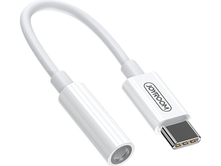 Joyroom Sh-C1 Adapter: Mini Jack 3,5 Mm (Hun) Til Usb-C (Han) - Hvid
