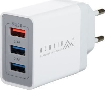 Mobiloplader 1Xusb 3.0 Qc+ 2Xusb 2.4A Mt009 Montis 6477112 Mt009