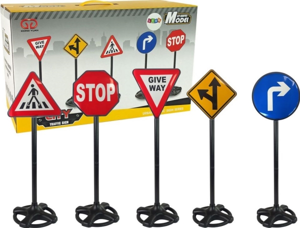 Lean Toys Edukacinis Kelio Ženklų Rinkinys 82Cm