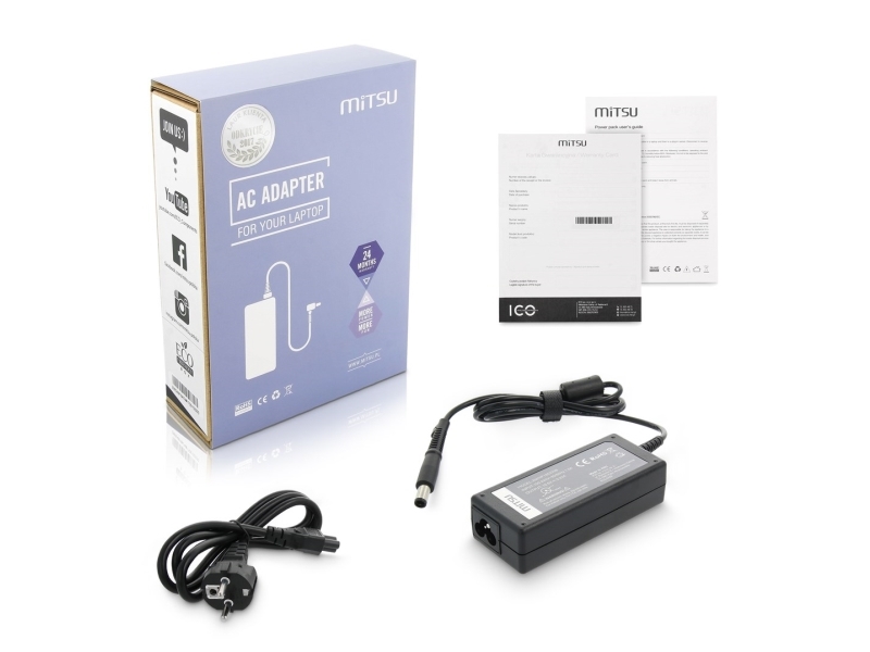 Nešiojamo Kompiuterio Įkroviklis - Mitsu 19.5V 3.33A (7.4X5.0 Pin)