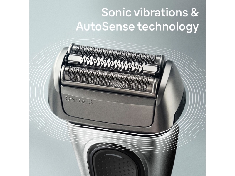 Braun Series 8 8517s, Silver, Knappar, Batteri, Litium-Ion (Li-Ion), Inbyggt batteri, 60 min | Hårvård - Skägg- / Hårtrimmer - Rakapparater | GameStuff