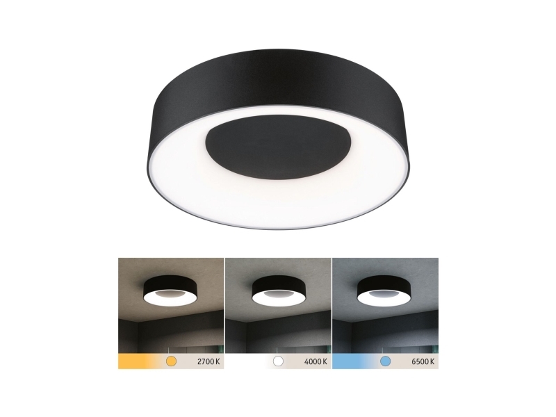 Paulmann Casca, Rund, Loft/væg, Sort, Metal, Plast, IP44, II