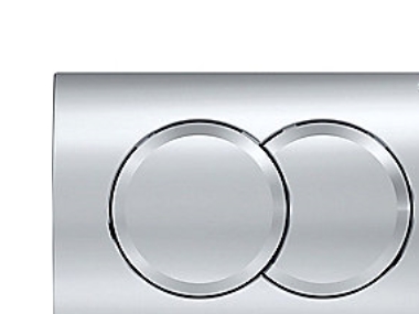Geberit Betj. Plade Delta01 - Til Dobbeltskyl: Blankforkromet.