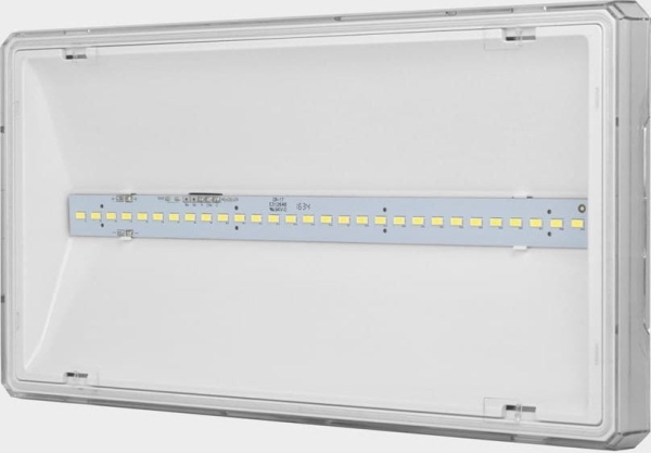 AWEX Emergency lighting fitting EXIT L IP65 LED 6W 850lm 1h single-purpose AT white ETL/6W/BSE/AT/WH - ETL/6W/BSE/AT/WH