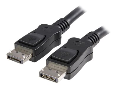 Startech 0.5M Short Displayport 1.2 Cable With Latches Displayport 4K - Displayport Kabel - Displayport (Han) Til Displayport (Han) - 50 Cm - Haspet
