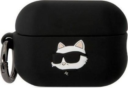 Karl Lagerfeld Klap2runchk Airpods Pro 2 Cover Sort/Sort Silikone Choupette Hoved 3D