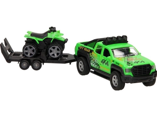 Lean Cars Hipo Auto With Trailer And Quad, Light, Sound 510220