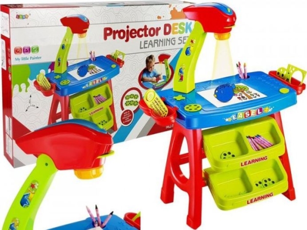 Lean Sport Educational Schublade Tabelle Mit Projektor 36 Bilder Buntstifte Vorlagen Blau Rot