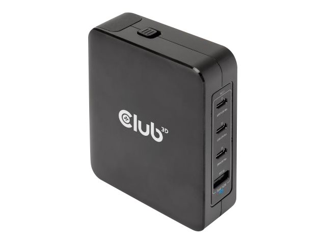 Club 3D CAC-1917 - Strömadapter - GaN-teknik - 140 Watt - 5 A - Strömmatning 3.1, PD/PPS - 4 utdatakontakter (USB, 3 x USB-C) - på kabel: USB-C - Internationellt | Tele & GPS - Batteri & Laddare - Laddare | GameStuff
