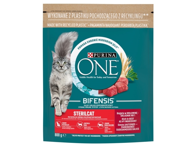 Purina One Bifensis Sterilcat Rindfleisch - Trockenfutter Für Kätzchen - 800G