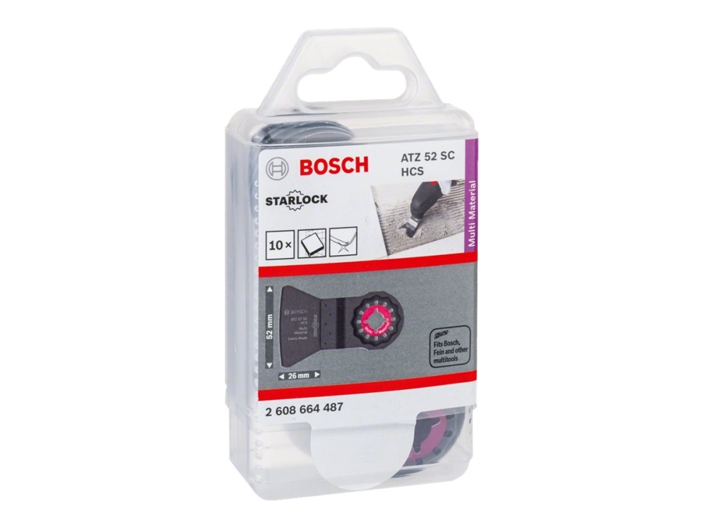 Bosch Skraber Atz52sc L:26Mm 10 Stk Hcs 52Mm