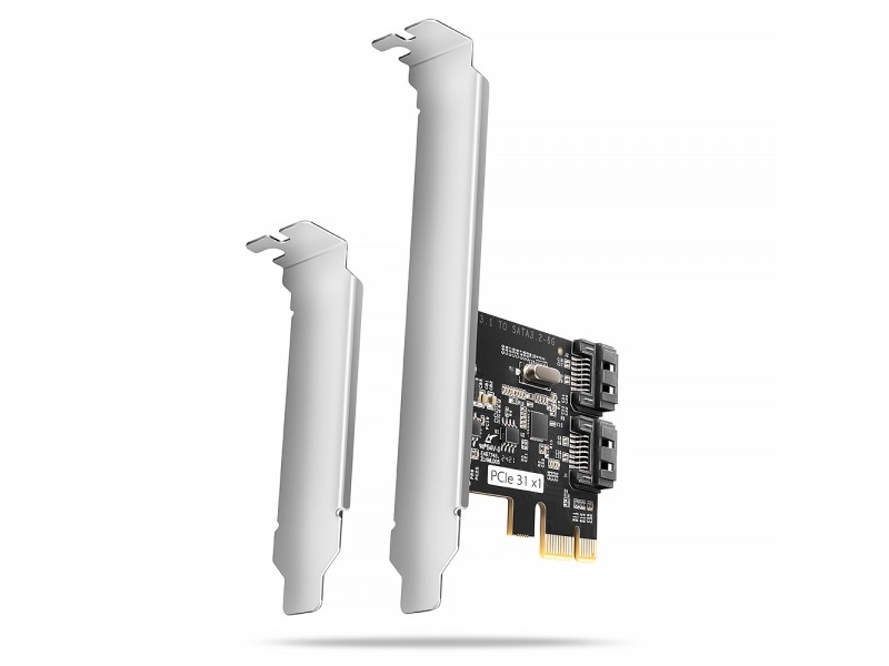 Axagon Pces-Sj2 Pcie-Controller 2X Interner Sata 6G-Anschluss, Jmb582 Sp- Und Lp-Chipsatz
