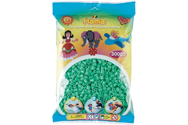 Hama midi perler 3000stk lysgrøn | Leksaker - Kreativitet - Pärlor | GameStuff