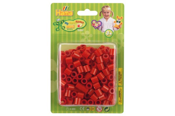 Hama Maxi Perler - Rød - 250 Stk. - 8505