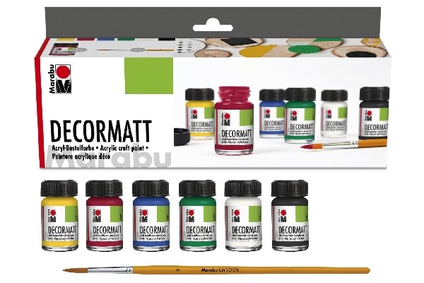 Marabu - Decormatt Mat Akrylmaling - 6x15 Ml