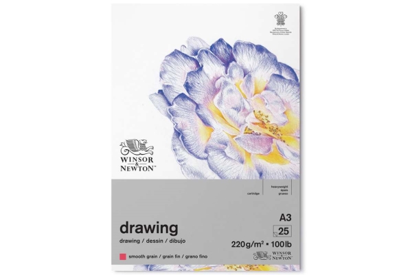 Drawing Pad Smooth Surface 220G A3, 25 Pages