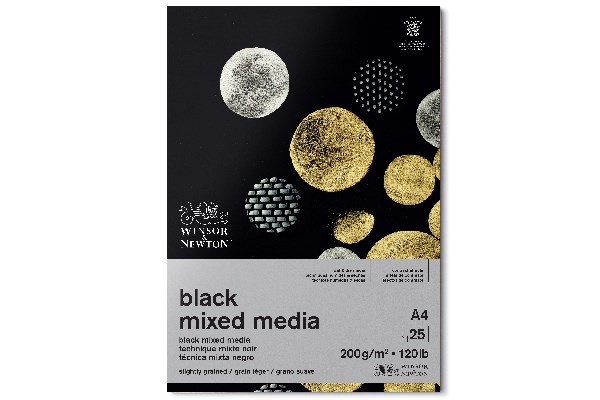 Mixed Media black paper A4 25 sider | Skola & Hobby - Konstmaterial - Papper | GameStuff