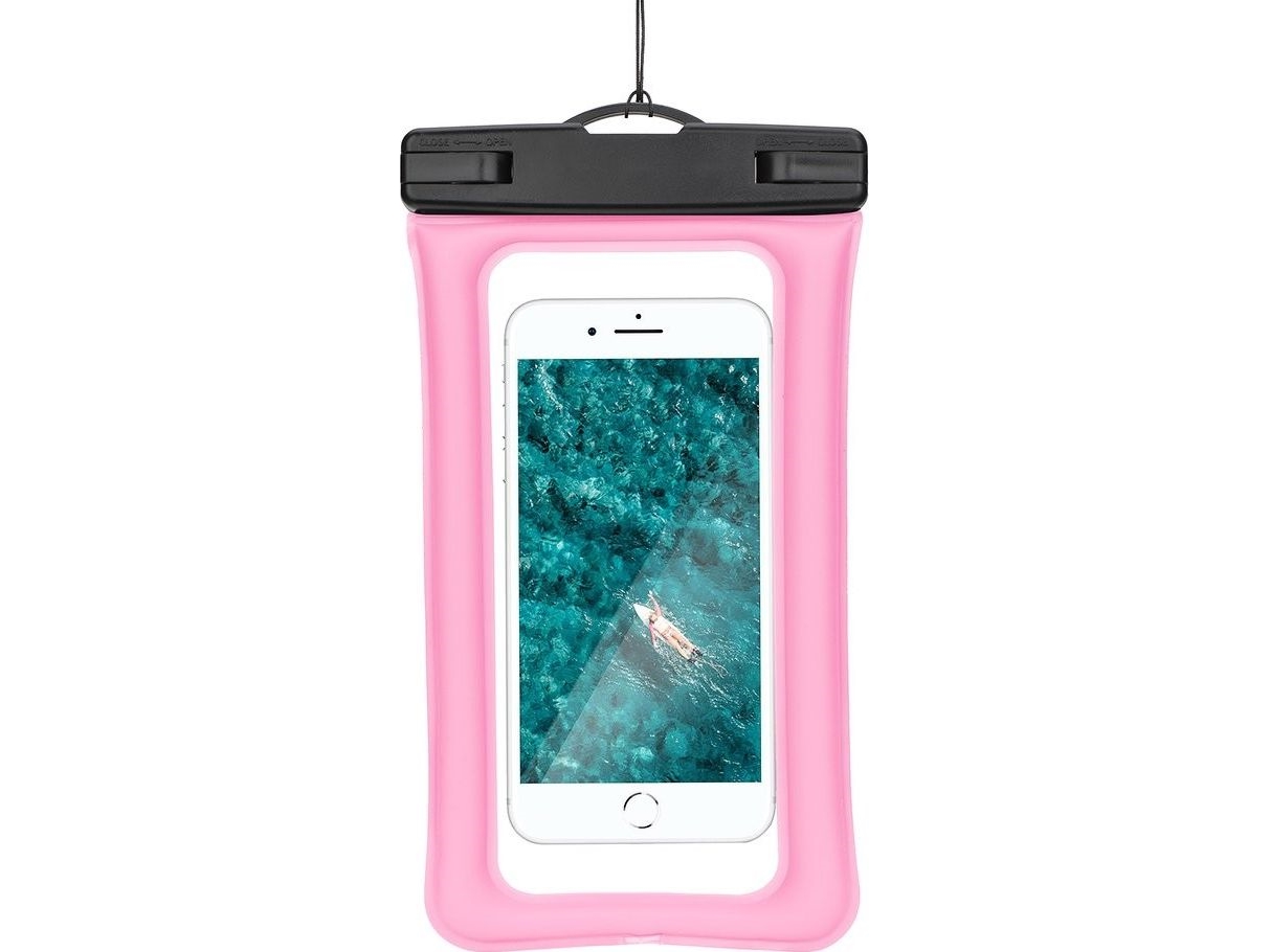 Partner Tele.com AIRBAG vandtæt universaltaske med plastlukning - pink