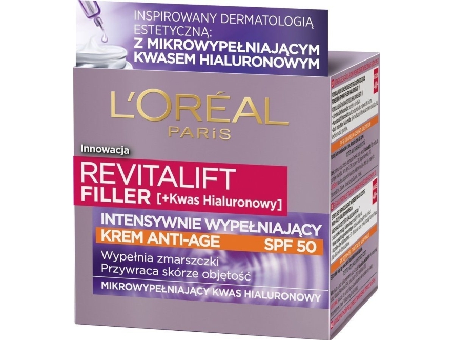 L´Oréal Paris Revitalift Filler Hyaluronic Acid anti-rynkecreme SPF 50 50 ml