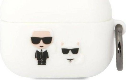 Karl Lagerfeld Klacapsilkcw Airpods Pro Case Weiß/Weiß Silikon Karl & Choupette