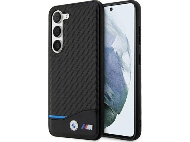 Bmw Lædercarbon-Etui Til Samsung Galaxy S23+ Sort