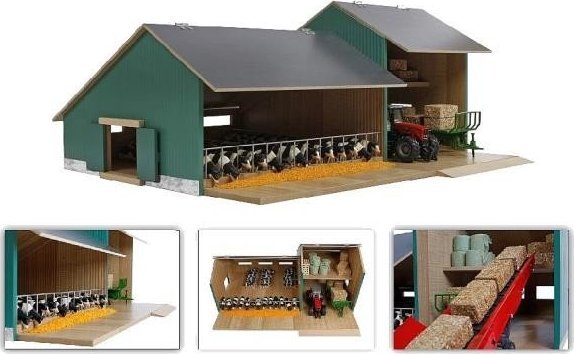 Kids Globe stald med opbevaring - (Målestok 1:32) - HURTIG LEVERING