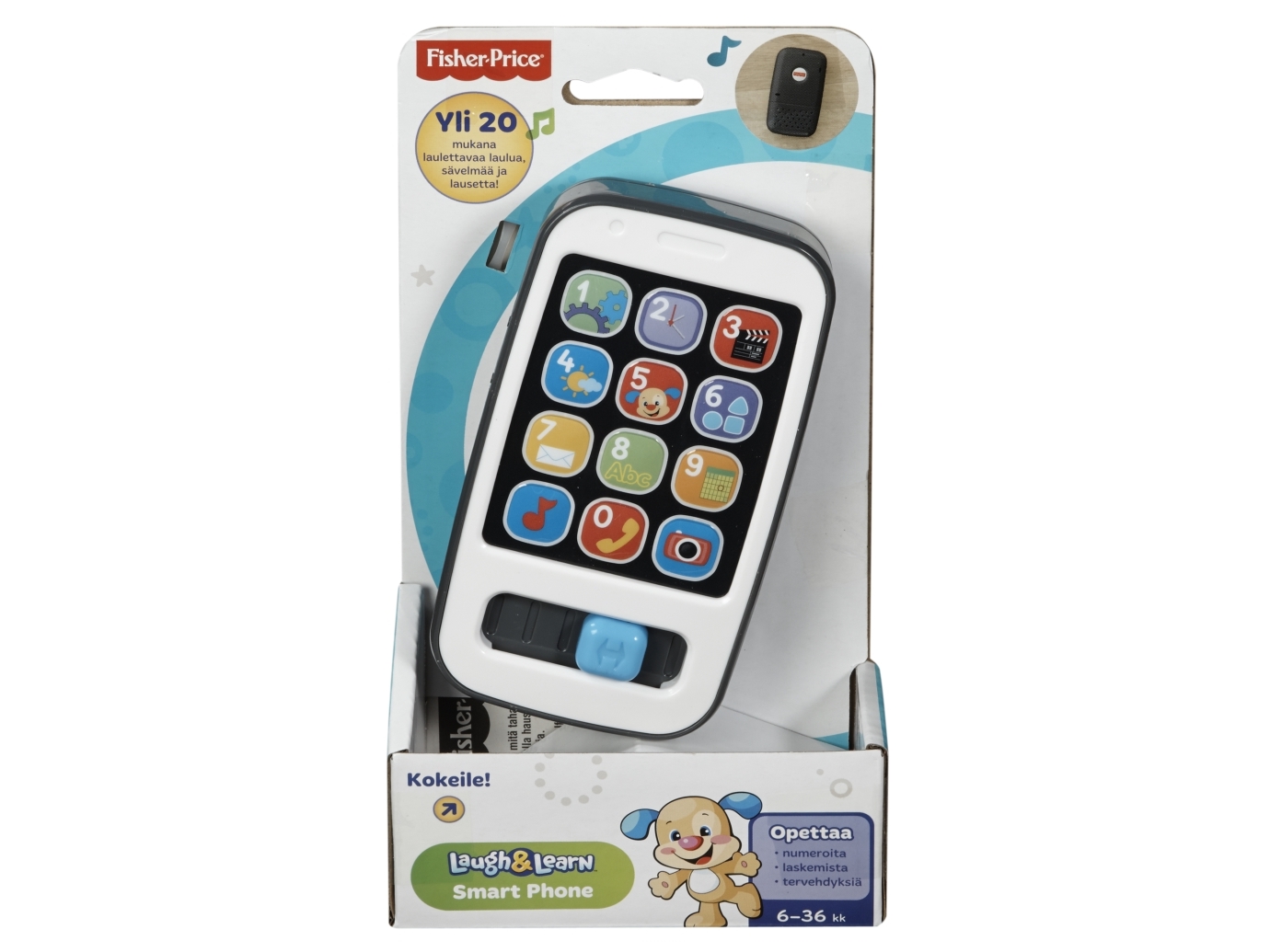 Fisher-Price Smart Phone, 0,5 vuosi/vuosia, Tuottaa ääntä, Tarvitsee patterit, AAA, Monivärinen