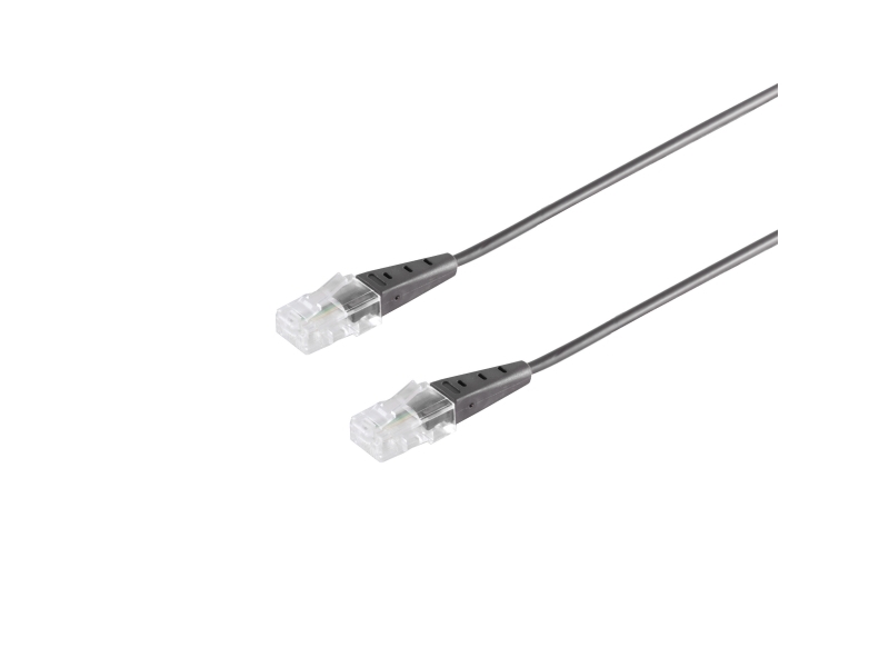 S-Conn Rj45 Stecker/Rj45 Stecker Rund 4-Adrig Schwarz 6M, 6 M, Rj-45, Rj-45